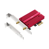 Cudy AX5400 Wi-Fi 6E Bluetooth 5.3 PCI-E Adapter wlan adapter Rood