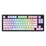 Hator Skyfall Wireless RGB mechanisch gaming toetsenbord Zwart, US lay-out (QWERTY), HATOR Aurum Lemon, 80% (TKL)	, RGB, Double shot ABS, Hot-swap, 2.4GHz | Bluetooth | USB-C