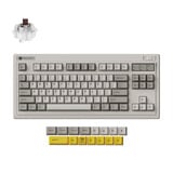Keychron R3-M3 QMK Wireless Mechanical Keyboard Grijs, US lay-out (QWERTY), Keychron Super Brown, 80% (TKL)	, RGB, Cherry PBT, Hot swap, 2.4 GHz / Bluetooth 5.3 / USB-C