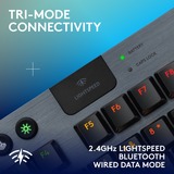 Logitech G915 X LIGHTSPEED TKL Low-Profile Wireless Gaming Keyboard Zwart, US-International, GL Tactile, Double-Shot PBT, RGB, LIGHTSPEED draadloos / Bluetooth / USB-C