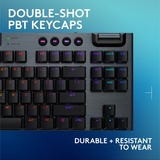 Logitech G915 X LIGHTSPEED TKL Low-Profile Wireless Gaming Keyboard Zwart, US-International, GL Tactile, Double-Shot PBT, RGB, LIGHTSPEED draadloos / Bluetooth / USB-C