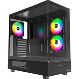 Montech XR midi tower behuizing Zwart | 2x USB-A | 1x USB-C | RGB | Tempered Glass