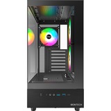 Montech XR midi tower behuizing Zwart | 2x USB-A | 1x USB-C | RGB | Tempered Glass