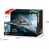 Sluban ModelBricks - J-36 stealth gevechtsvliegtuig Constructiespeelgoed Schaal 1:44