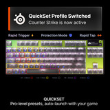 SteelSeries Apex Pro TKL Gen 3 (Cyber) RGB mechanisch gaming toetsenbord Neongeel, US lay-out (QWERTY), SteelSeries OmniPoint 3.0, 80% (TKL)