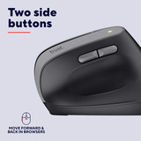 Trust Bayo II Ergonomische draadloze muis Zwart, 800 dpi - 2.400 dpi