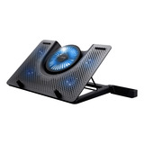 Trust GXT 1125 Quno Laptop Koelstandaard laptopkoeler Zwart, 5 ventilatoren | tot 17,3 inch | verstelbare hoogte