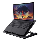 Trust GXT 1125 Quno Laptop Koelstandaard laptopkoeler Zwart, 5 ventilatoren | tot 17,3 inch | verstelbare hoogte
