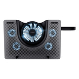Trust GXT 1125 Quno Laptop Koelstandaard laptopkoeler Zwart, 5 ventilatoren | tot 17,3 inch | verstelbare hoogte