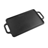Victoria Omkeerbare Bakplaat 33 x 21 cm, Seasoned grillplaat Zwart, Color packaging