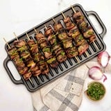 Victoria Omkeerbare Bakplaat 33 x 21 cm, Seasoned grillplaat Zwart, Color packaging