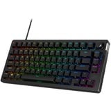eBlaztr HyperX Alloy Rise 75, gaming toetsenbord Zwart, US lay-out, HyperX Red, 75%, RGB leds, PBT Keycaps, hot swap