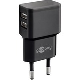 goobay Dual Apple Lightning Charger Set (12 W) Zwart, 1 meter