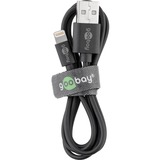 goobay Dual Apple Lightning Charger Set (12 W) Zwart, 1 meter