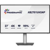 iiyama ProGraphic HB2701UHSNP-B1 27" 4K UHD monitor Zwart (mat), HDMI, DisplayPort, USB-C, Audio