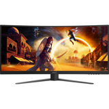 AOC CU34G4 34" Curved UltraWide gaming monitor Zwart/rood, 180 Hz, HDMI, DisplayPort, AMD FreeSync