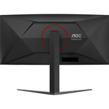 AOC CU34G4 34" Curved UltraWide gaming monitor Zwart/rood, 180 Hz, HDMI, DisplayPort, AMD FreeSync