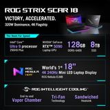 ASUS ROG Strix SCAR 18 G835LWG-TQ327W 18"  gaming laptop Zwart | Ultra 9 290HX+ | RTX 5080 | 32 GB | 2 TB SSD