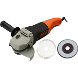 BLACK+DECKER KG1202-QS 1200W 125mm Haakse Slijper Zwart/oranje