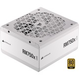 Corsair RM750x SHIFT White, 750W voeding  Wit, 3x PCIe, 1x 12VHPWR, Kabelmanagement