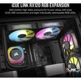 Corsair iCUE LINK RX120 RGB Triple Refurbished case fans Zwart, 3 stuks, 120 x 120 x 25 mm, PWM, 3 stuks, incl. Hub