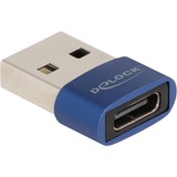 DeLOCK USB-A 2.0 naar USB-C adapter Blauw