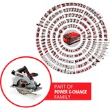 EINHELL Accu Handcirkelzaag TE-CS 18/190 Li BL - Solo Rood/zwart, Accu en oplader niet inbegrepen