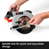 EINHELL Accu Handcirkelzaag TE-CS 18/190 Li BL - Solo Rood/zwart, Accu en oplader niet inbegrepen
