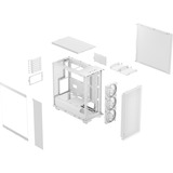 Fractal Design Epoch RGB midi tower behuizing Wit | 2x USB-A | 1x USB-C | RGB | Tempered Glass