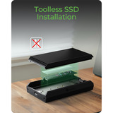 ICY BOX IB-1920M-C42 externe behuizing Zwart, Passieve koeling