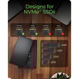 ICY BOX IB-1920M-C42 externe behuizing Zwart, Passieve koeling