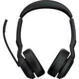 Jabra Evolve2 55, UC on-ear headset Zwart, Stereo, USB-A, Link380a, gecertificeerd voor Google Meet en Zoom