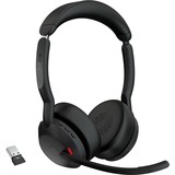 Jabra JBR Evolve2 55 UC Stereo Link380a on-ear headset Zwart