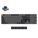 Keychron K5X-A3, toetsenbord Zwart, US lay-out, Keychron Mechanical Brown, White, Shine-through ABS Keycaps, Bluetooth / USB-C