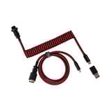 Keychron Premium opgerolde pilotenkabel - Direct Rood