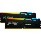 Kingston FURY 64 GB DDR5-5200 Kit werkgeheugen Zwart, KF552C36BBEAK2-64, Beast RGB, EXPO