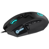 LORGAR Stricter 579 gaming muis Zwart, 400 - 12000 dpi, RGB, OLED Display