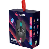 LORGAR Stricter 579 gaming muis Zwart, 400 - 12000 dpi, RGB, OLED Display