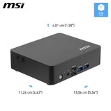 MSI Cubi NUC TWG-002BEU barebone Zwart | N250 | Intel Graphics