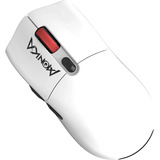 Monka Guru G995W gaming muis Wit/rood, 800 - 26.000 DPI, RGB, 2.4 GHz / Bluetooth / USB