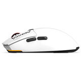 Monka Guru G995W gaming muis Wit/rood, 800 - 26.000 DPI, RGB, 2.4 GHz / Bluetooth / USB