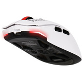 Monka Guru G995W gaming muis Wit/rood, 800 - 26.000 DPI, RGB, 2.4 GHz / Bluetooth / USB