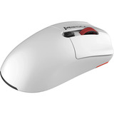 Monka Guru G995W gaming muis Wit/rood, 800 - 26.000 DPI, RGB, 2.4 GHz / Bluetooth / USB