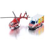 SIKU Super - Mercedes-Benz ambulance en helikopter Modelvoertuig 