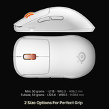 SteelSeries Sensei Pro Mini gaming muis Wit, 100 - 42.000 DPI, 8K, UWB / 6 GHz