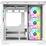 Thermaltake  midi tower behuizing Wit/houtkleur | 2x USB-A | 1x USB-C | RGB | Window