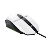 Trust GXT 109W Felox verlichte gaming muis Wit, RGB | 200 - 6400 dpi