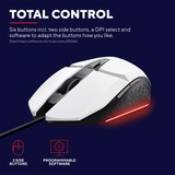 Trust GXT 109W Felox verlichte gaming muis Wit, RGB | 200 - 6400 dpi