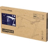 Trust GXT 709W Luminus RGB-gamingbureau gaming desk Wit