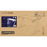 Trust GXT 709W Luminus RGB-gamingbureau gaming desk Wit